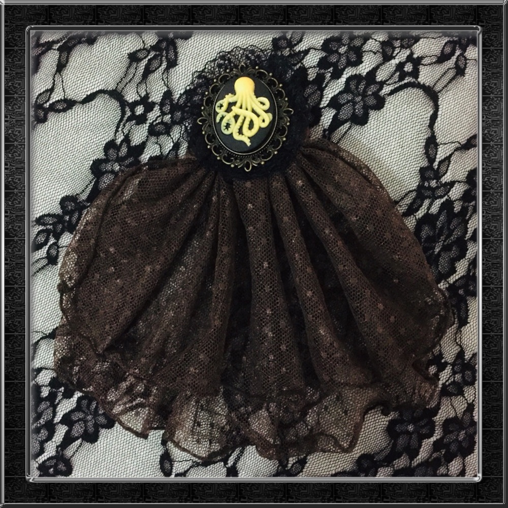 Steampunk Octopus Cameo Jabot